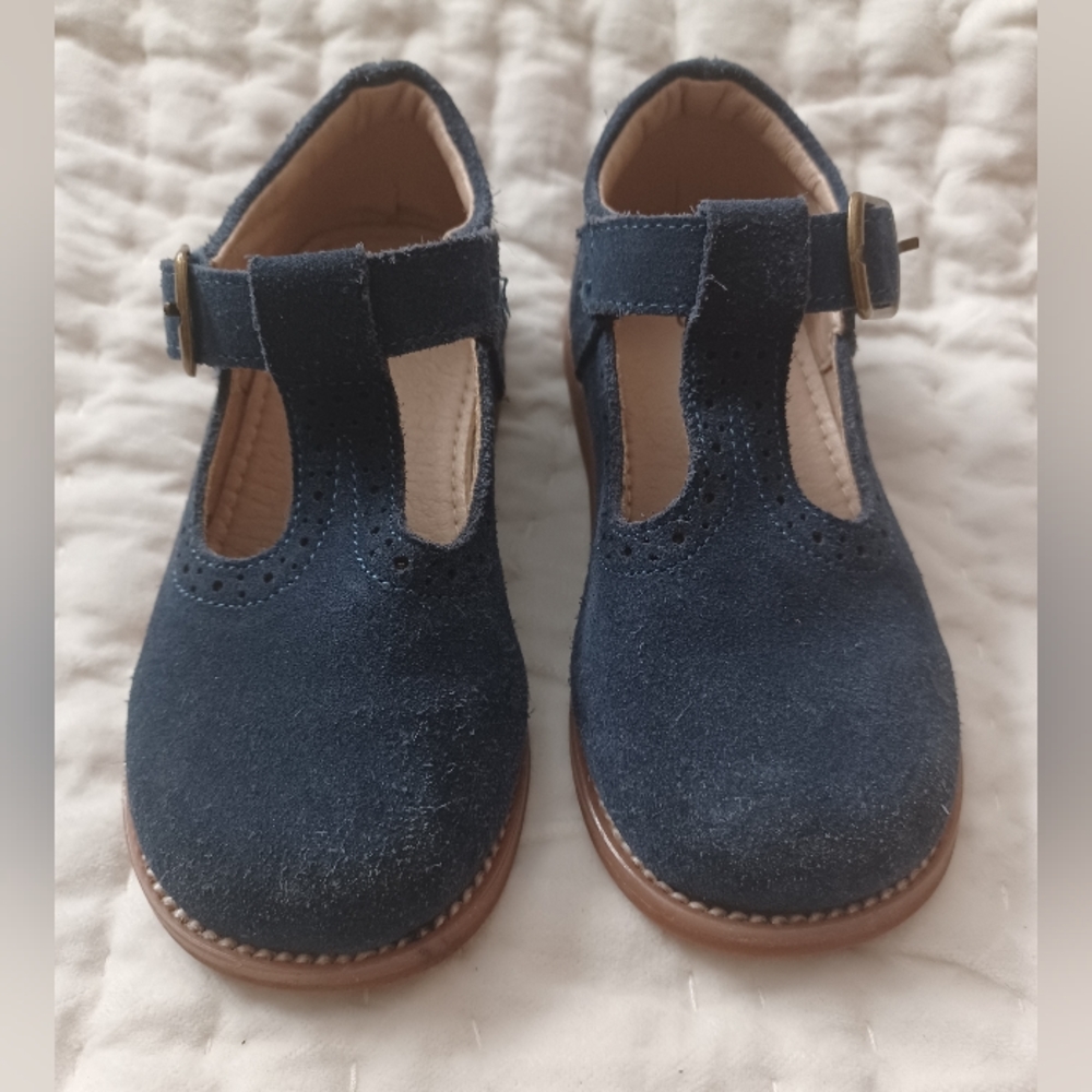 Size 8 toddler navy blue suede